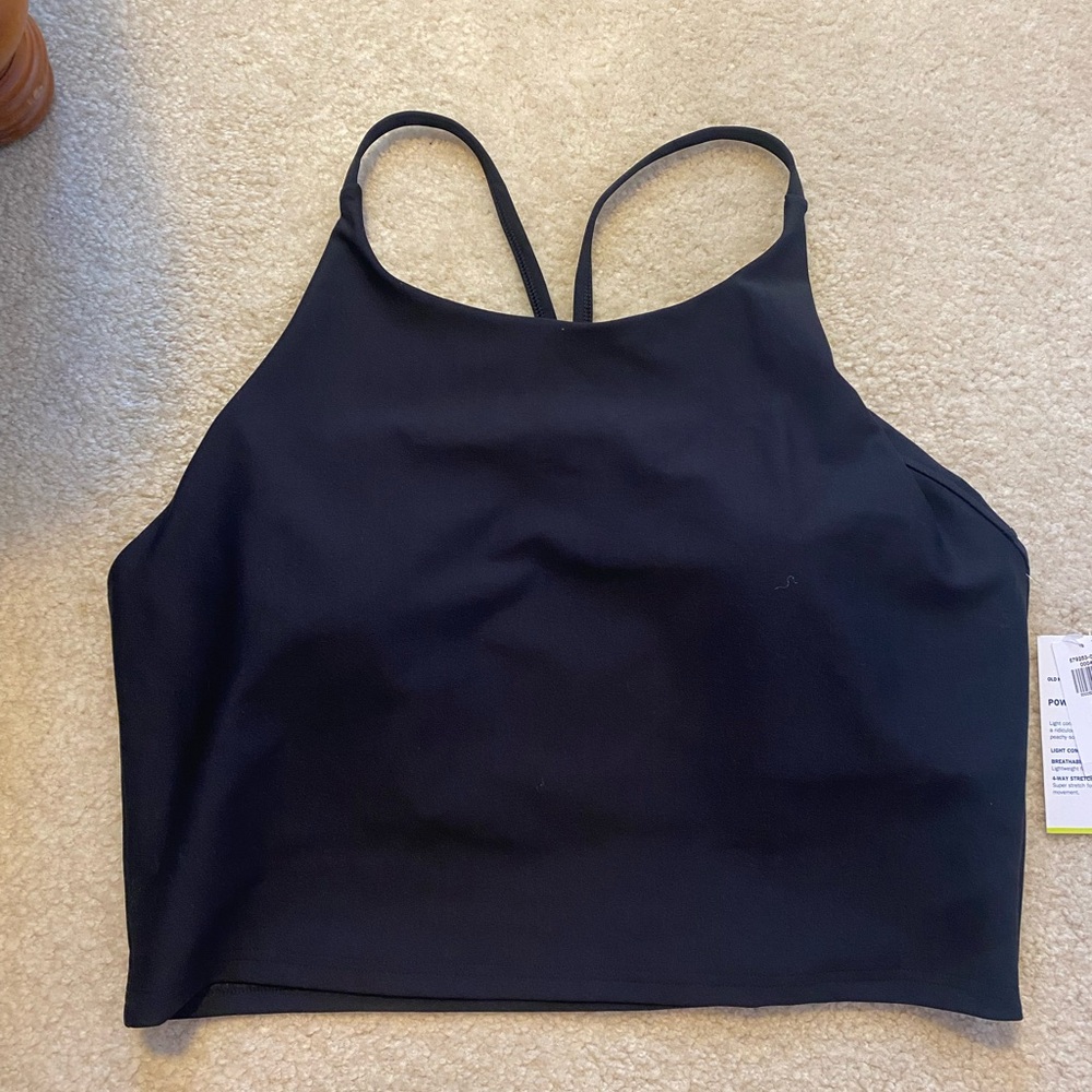 Black Longline Sports Bra